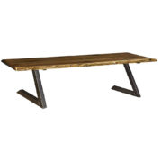Live Edge Bench with Z Base