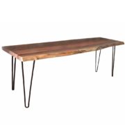 Live Edge Bench with Hairpin Legs