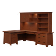 Freemont Mission Corner Desk and Hutch