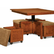 Five Piece Square Table Bench Set - Image 2