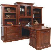 Buckingham Partner Desk and Three Piece Hutch