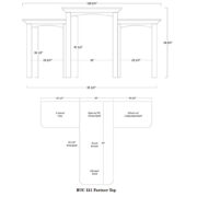 Buckingham Partner Desk and Three Piece Hutch - Image 2