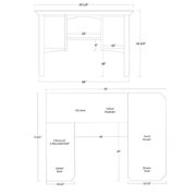 Buckingham U-Shape Desk and Hutch - Image 4